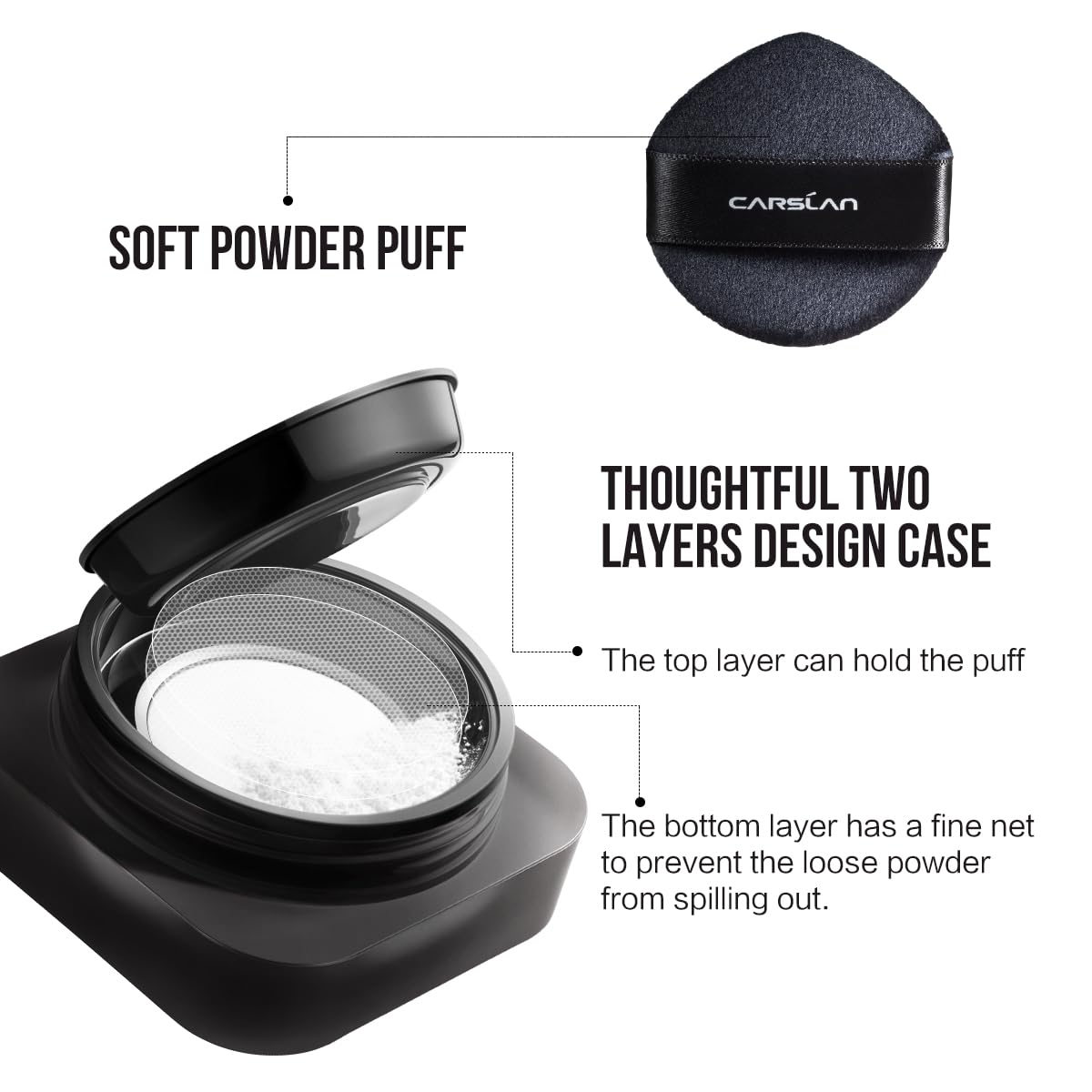Soft Focus Loose Setting Powder, Waterproof, Matte, Oil Control, Shine Free, Talc-Free Face Powder Makeup, 24H Longwear Finishing Powder, 04 Pink