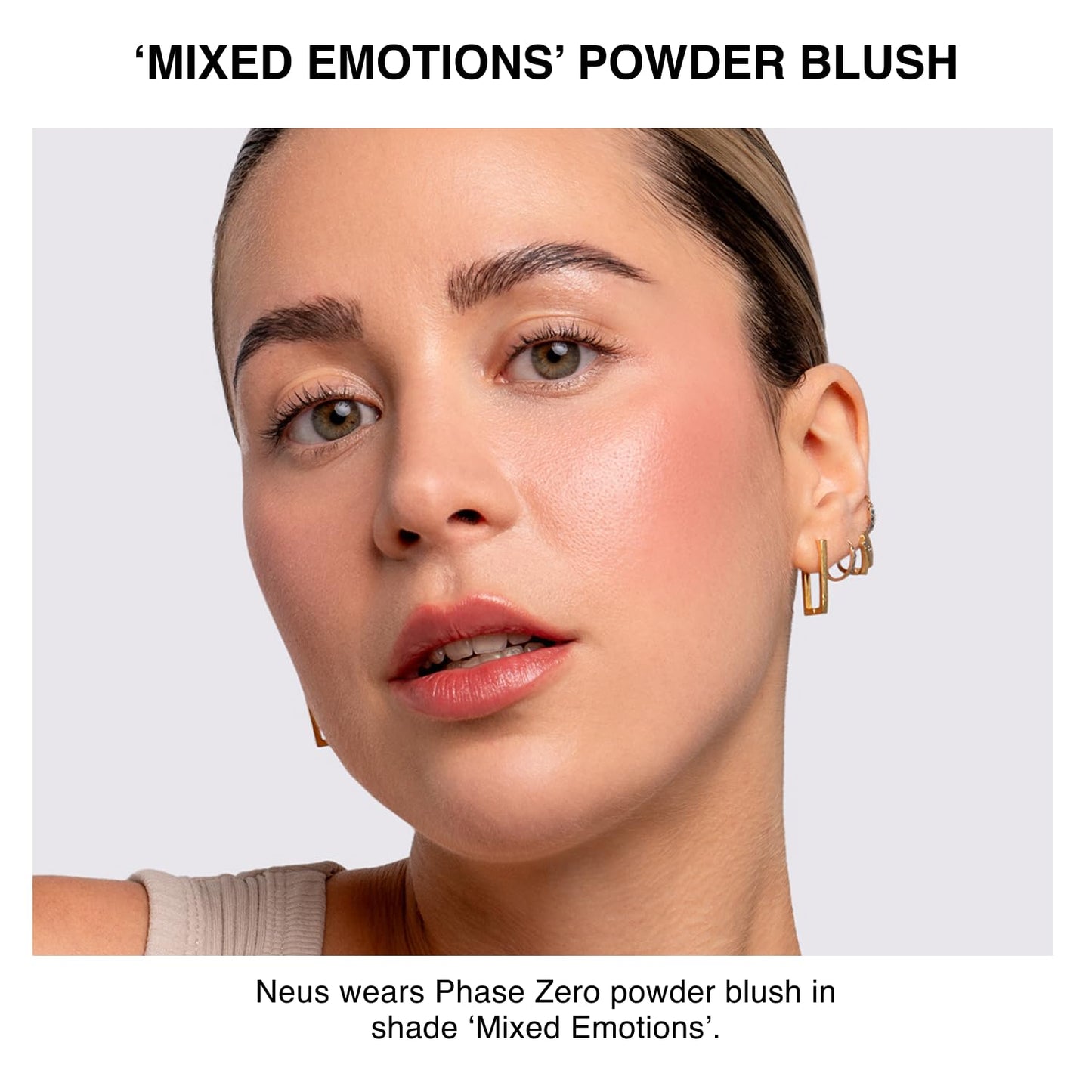 Makeup Powder Blusher - "Mixed Emotions" - 4g / 0.141oz - Pigmented, Buildable, Lightweight Powder Blush for a Radiant, Healthy, Natural Glow. Versatile Shades - Pink - Shimmer finish.