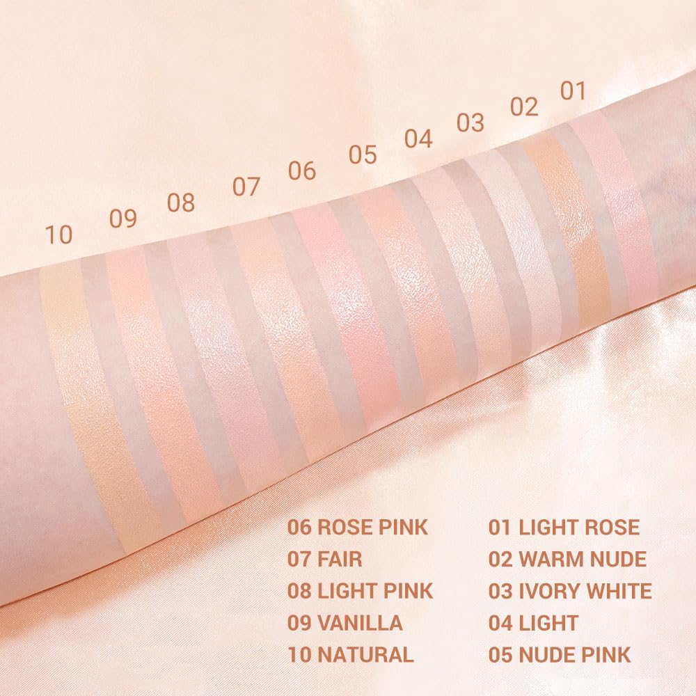 evpct under Eye Brightener, Nourishing Luminous under Eye Concealer Color Corrector for Dark Circles, Waterproof Naturactor Concealer Pot make up for face Eye Ring corrector de ojeras. 10# Natural