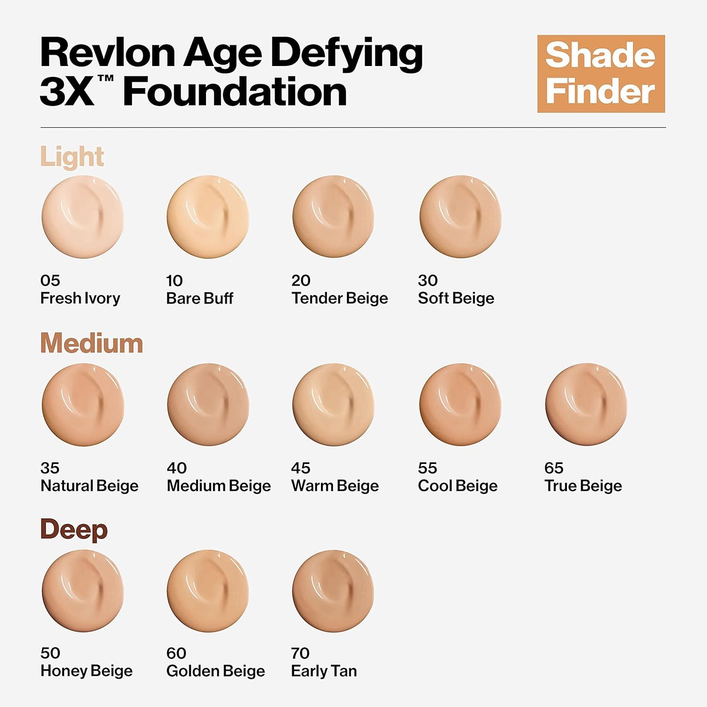 Revlon Age Defying 3X Makeup Foundation, Firming, Lifting and Anti-Aging Medium, Buildable Coverage with Natural Finish SPF 20, 045 Warm Beige, 1 fl oz