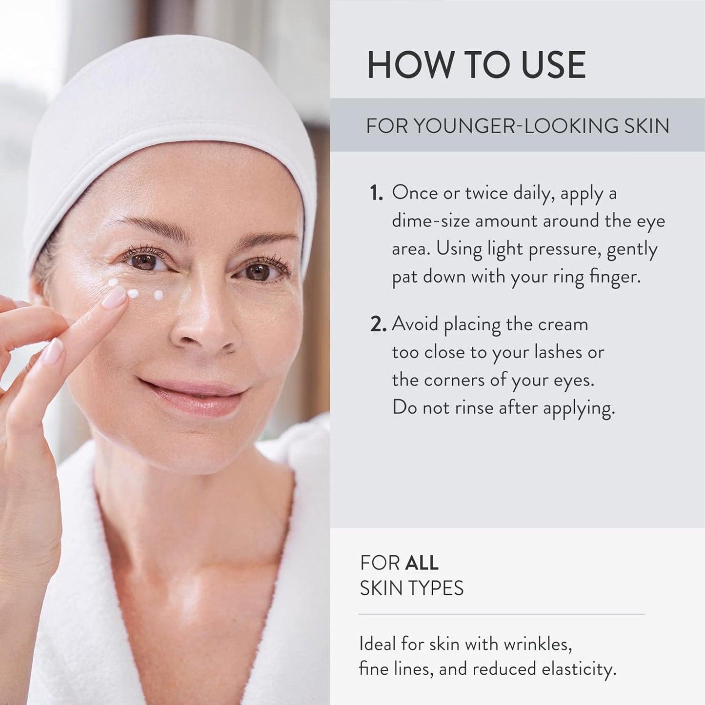 Lancer Skincare Eye-Contour Lifting Cream with Diamond Powder, Anti-Aging Eye Cream with Hyaluronic Acid, 0.5 Ounces