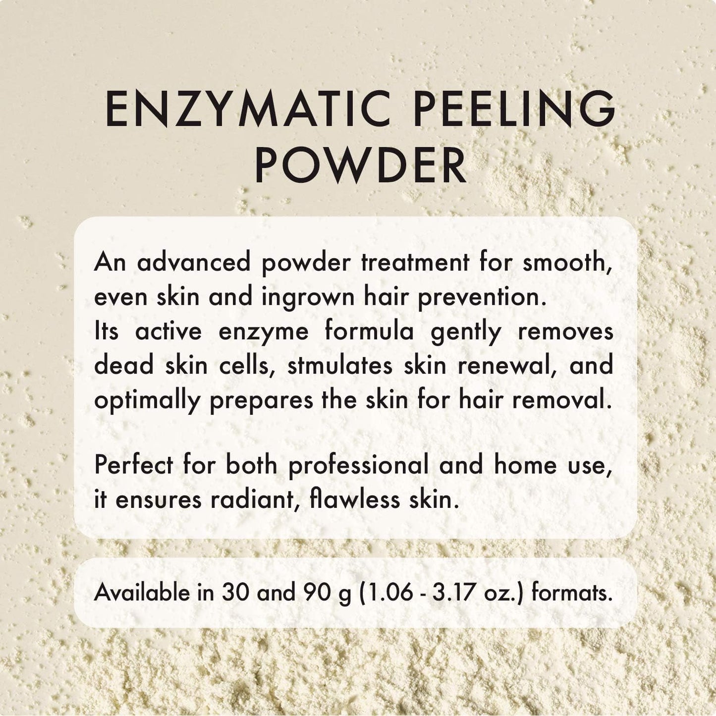 Italwax Help Line Enzymatic Peeling Powder 1.06 oz (30g) – Gentle Facial Exfoliant with Papain and Bromelain – Pre-Waxing Skincare – For Professional and Home Use