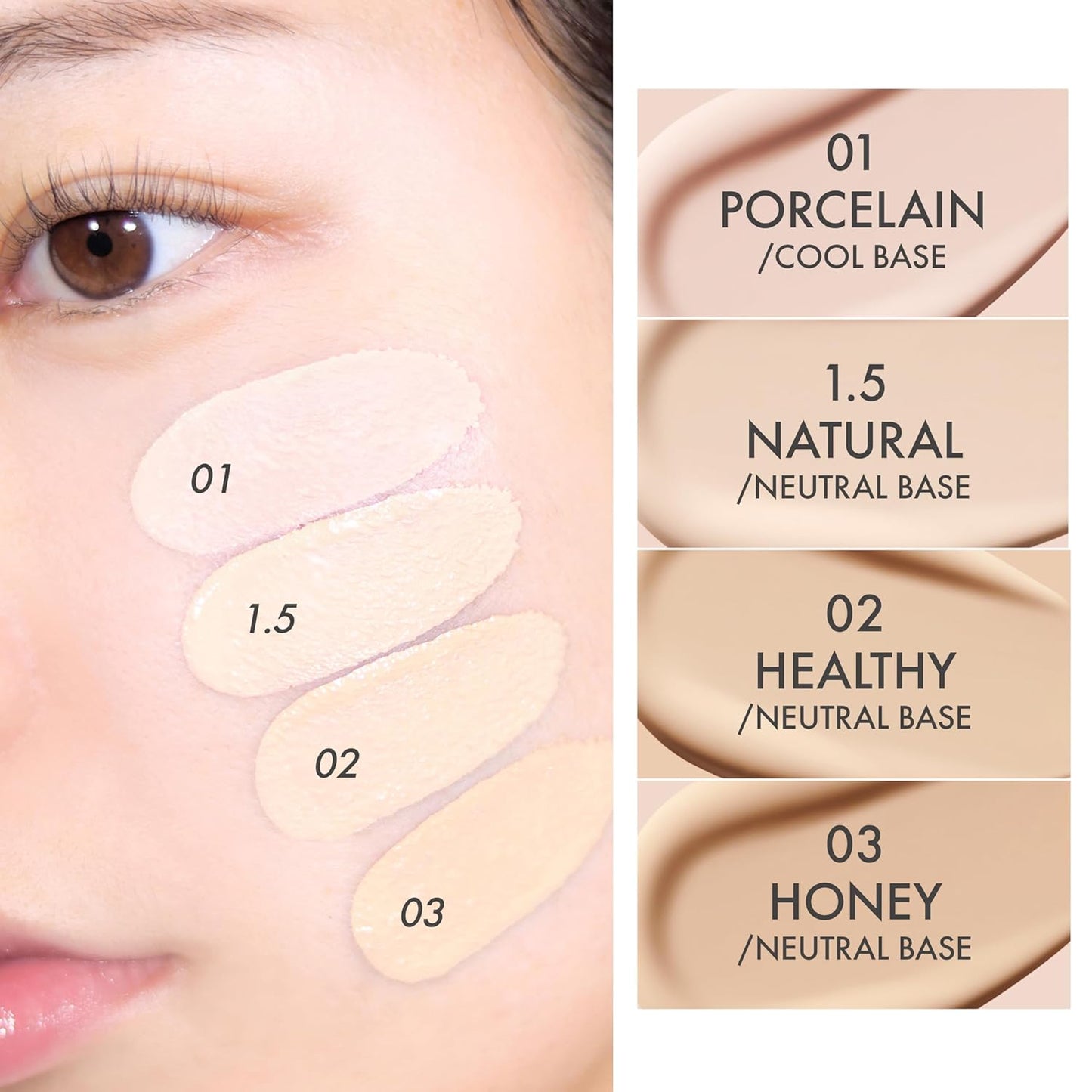 Amuse SEOUL Ceramic Skin Perfector Cushion Foundation Refill | Long-lasting, Lightweight, Semi-matte, Flawless Coverage, Hypoallergenic, Korean Beauty, Vegan(15g / 0.52 oz.) ([REFILL] 01 PORCELAIN)