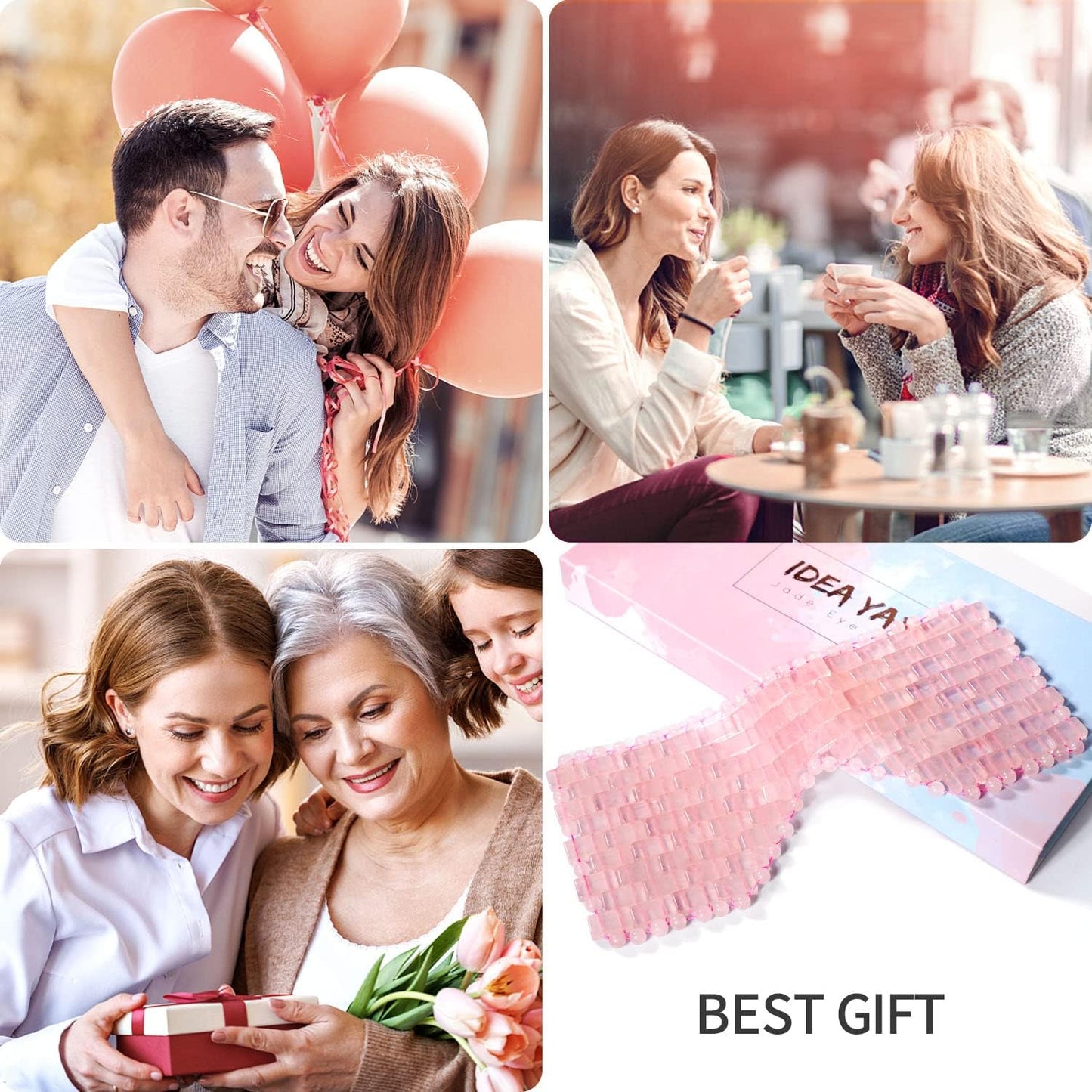 White Jade Eye Mask Cooling Jade Premium Sleep Eye Mask 100% All Natural Soothe Eye Fatigue